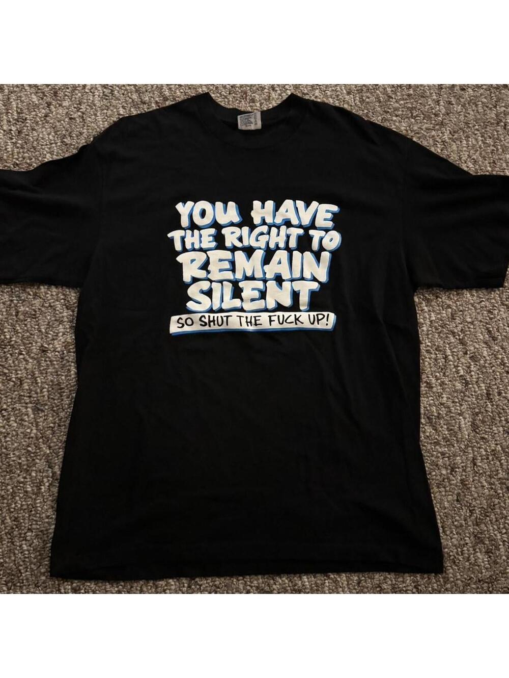 Men’s Funny “You have the right to remain silent..” Graphic T-Shirt Size XL